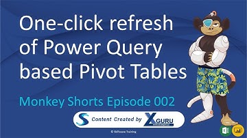 One click refresh of Power Query based Pivot Tables - Monkey Shorts Episode 002
