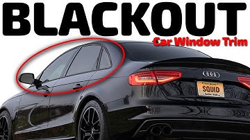 DIY Vinyl Wrap Chrome Delete - Gloss Black Window Trim on my B8.5 Audi A4