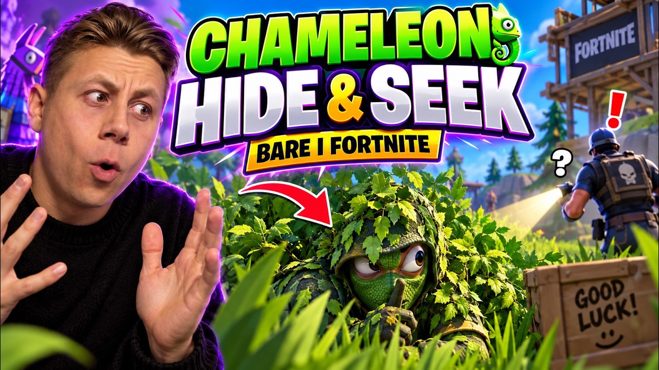 CHAMELEON HIDE &amp; SEEK i FORTNITE! 😂 Klarer de å finne meg?