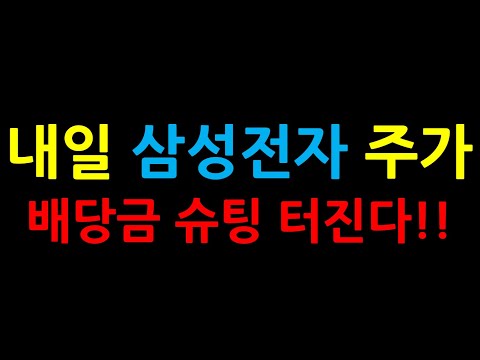 내일 삼성전자 주가 배당금 슈팅 터진다!!