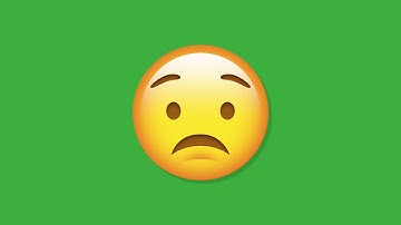 Green Screen Animated Worried Face imoji icon   Free Chroma key Effects
