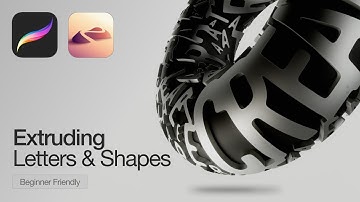 Extrude Letters & Shapes in Nomad Sculpt | iPad Illustration