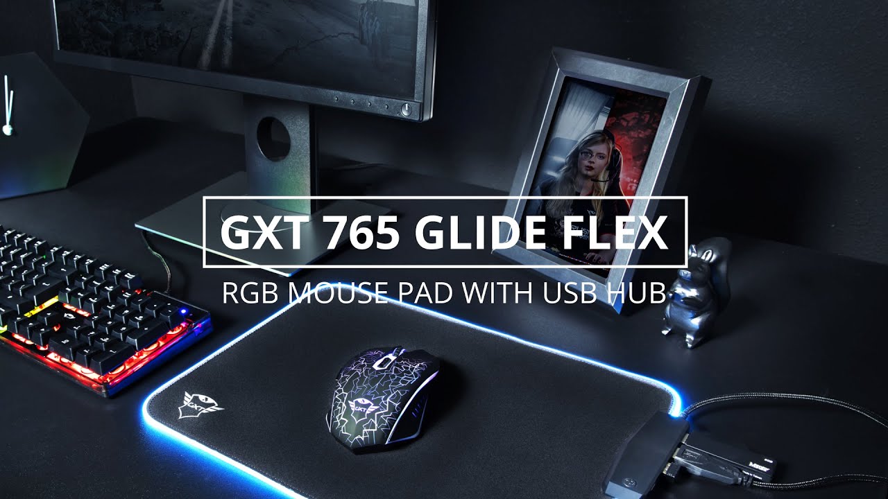 Trust Com Gxt 765 Glide Flex Rgb Mouse Pad With Usb Hub