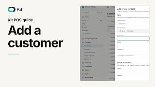 How to add a customer in Kit POS (step by step)