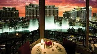 Eiffel Tower Restaurant Best Fountain view Table 56 Las Vegas Vlog