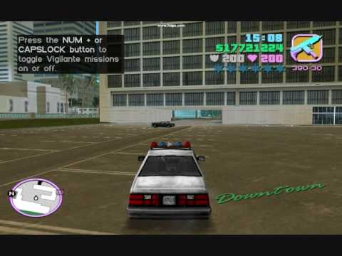 GTA Vice City White Police Car - YouTube