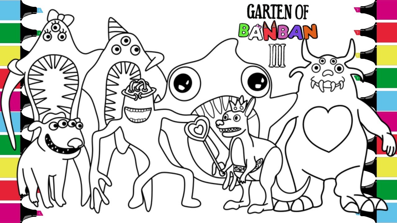 Garten Of Banban Chapter 3 New Coloring pages / How to Color All New  Monsters / Cartoon - On & On 