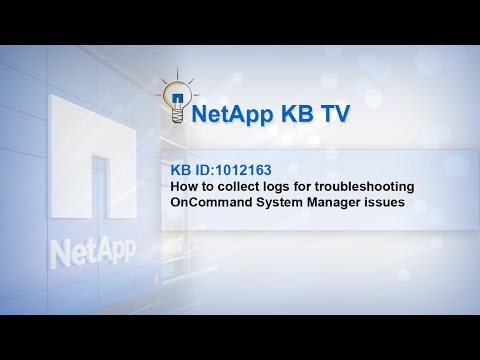 How to collect logs for troubleshooting OnCommand System Manager issues