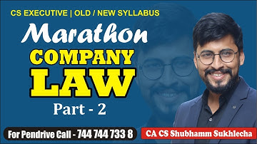 Company law marathon part 2 by CA CS Shubham sukhlecha