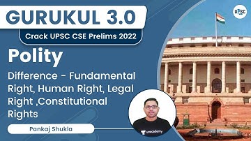 Difference - Fundamental Right, Human Right, Legal Right, Constitutional Rights | Pankaj Shukla