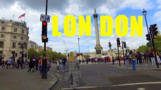 [4k] London, England Walk from London Eye to Buckingham Palace