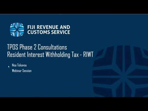 TPOS Webinar Consultation - Resident Interest Withholding Tax (RIWT)