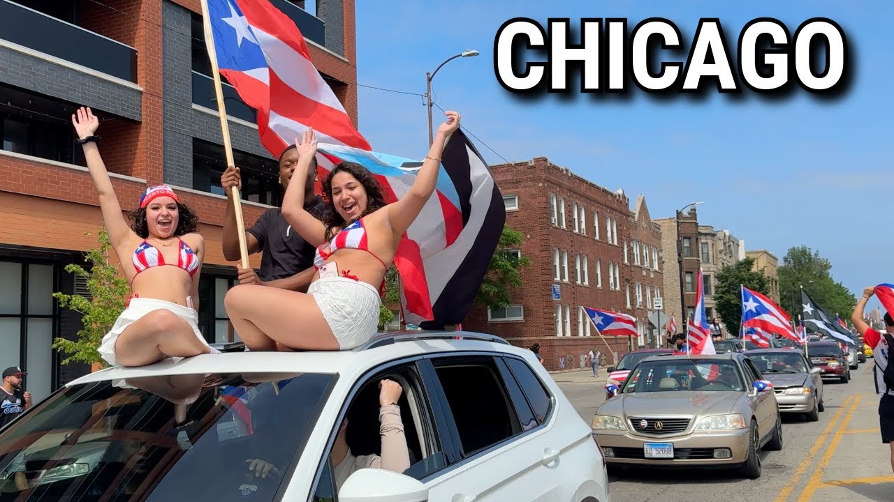 Chicago Puerto Rican Day Crazy Street Celebrations Walk on Saturday | June 14, 2025 | 4K Video