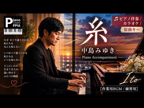 【ピアノ伴奏/カラオケ】糸 / 中島みゆき【原曲キー】Ito - Miyuki Nakajima Piano Accompaniment