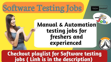 WFH testing jobs | Software testing Jobs 2025 | Manual & Automation Testing | QA Jobs | Tech Bharat