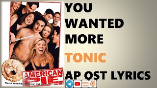 Tonic - You Wanted More Lyrics (American Pie OST) (Owl Lyrics)