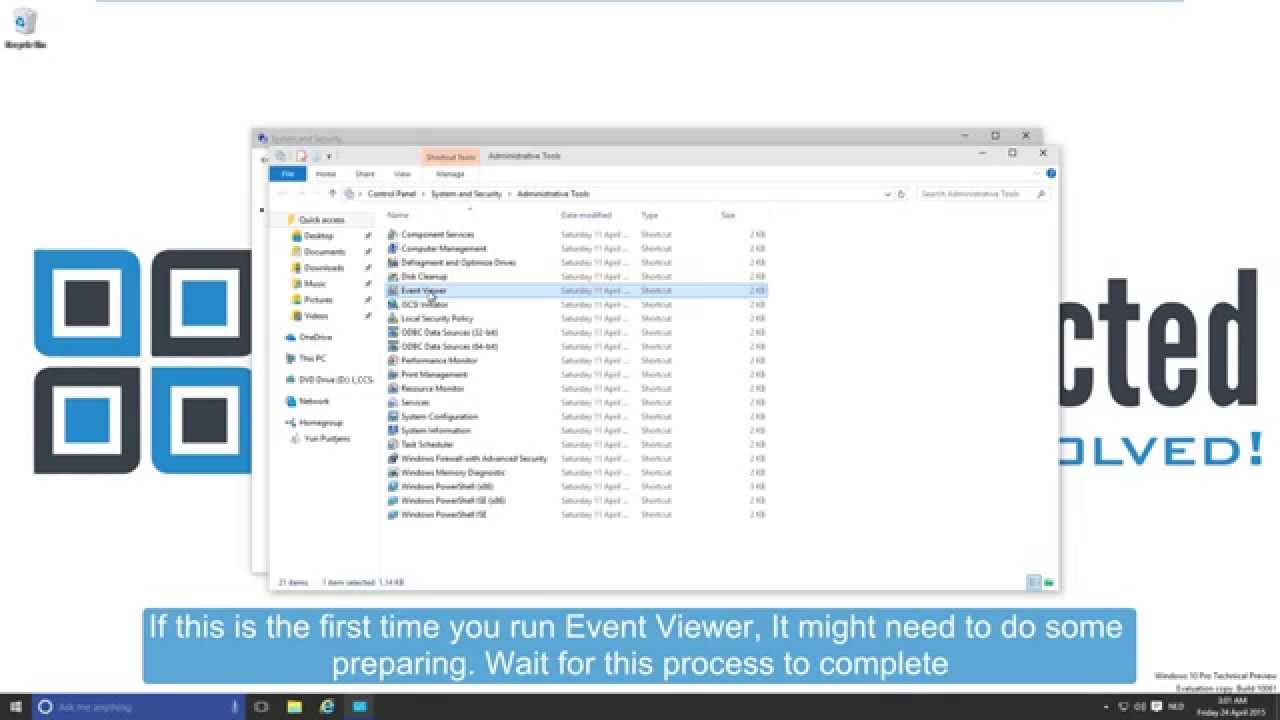 Event Viewer Windows 10