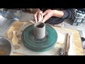 陶芸入門　玉つくりで湯呑の作陶、Ball forming on hand wheel-Tea Cup