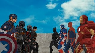 Captain America vs Ironman vs Winter Soilder vs Black Panther vs Antman vs Spiderman