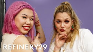 LIVE Drew Barrymore Talks All Things Beauty | Beauty With Mi | Refinery29