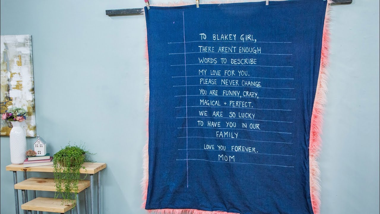 DIY Love Letter Blanket Home & Family YouTube