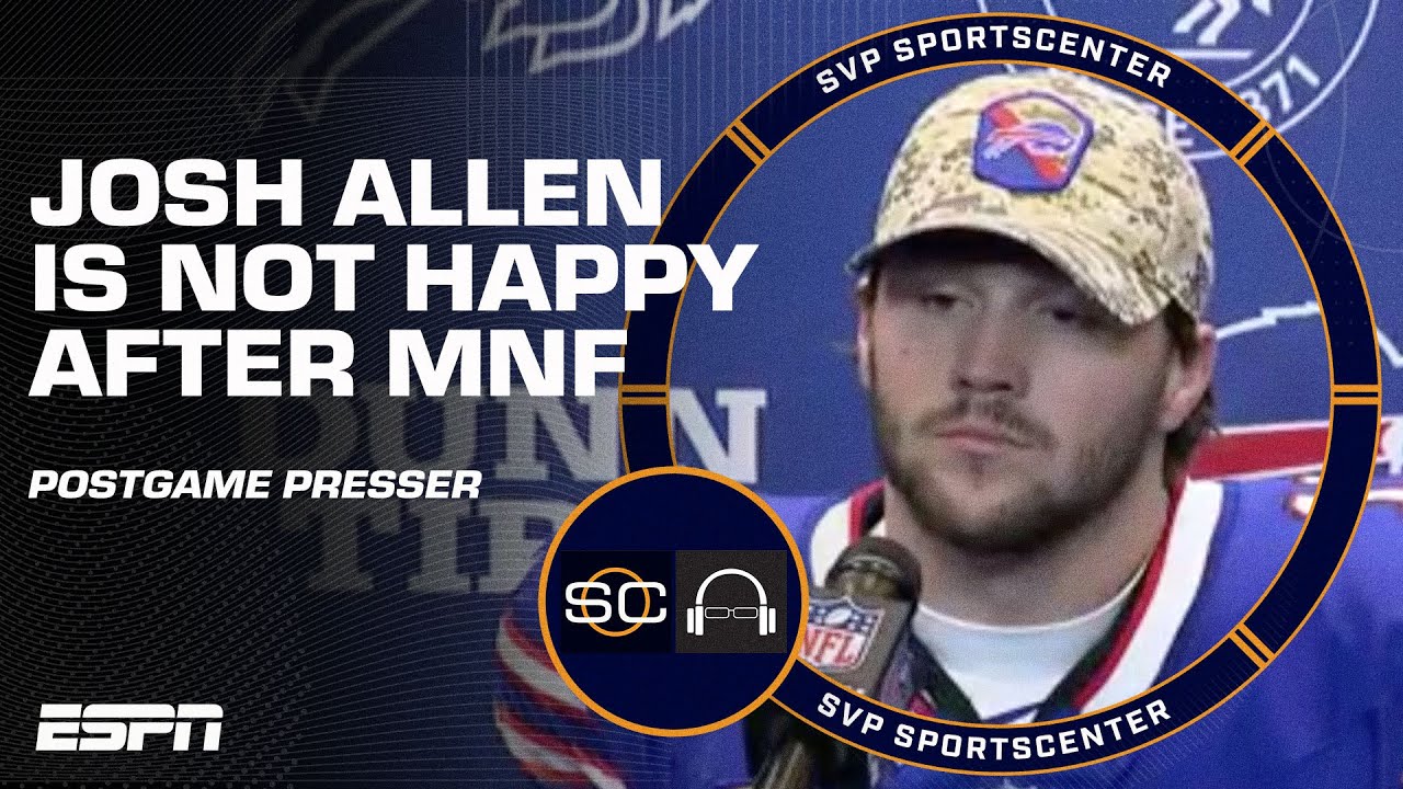 ‘It’s just BAD football’ 😧 - Josh Allen after the Bills’ MNF loss | SC with SVP