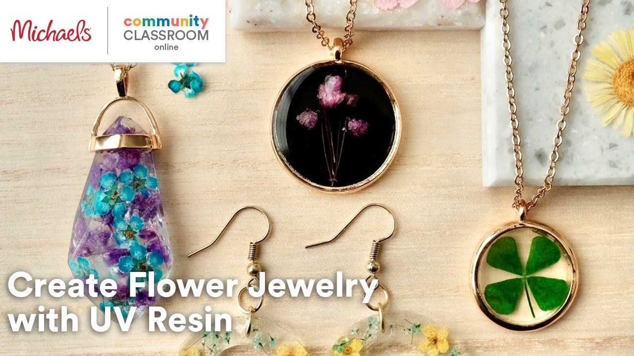 Online Class: Create Flower Jewelry with UV Resin!