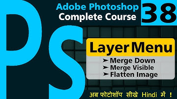 Layer Menu : Merge Down, Merge Visible and Flatten image in Photoshop