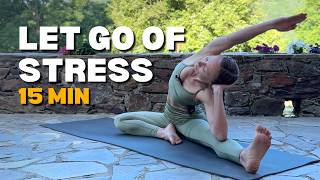 15 Min Gentle Yoga Flow Relieve Back Tension & Stretch Tight Legs