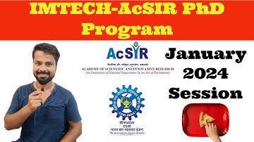 IMTECH- AcSIR PhD January 2024 Program |