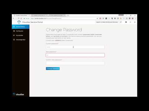 03 Cloudiax Servie Portal - Change Password