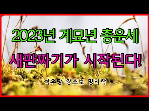   2023년 계묘년 총운세 새판짜기가 시작된다