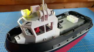 RC Tugboat 686 Umbau - neuer Regler, 2.4G System m. voller Reichweite, gute LED-Beleuchtung, etc.
