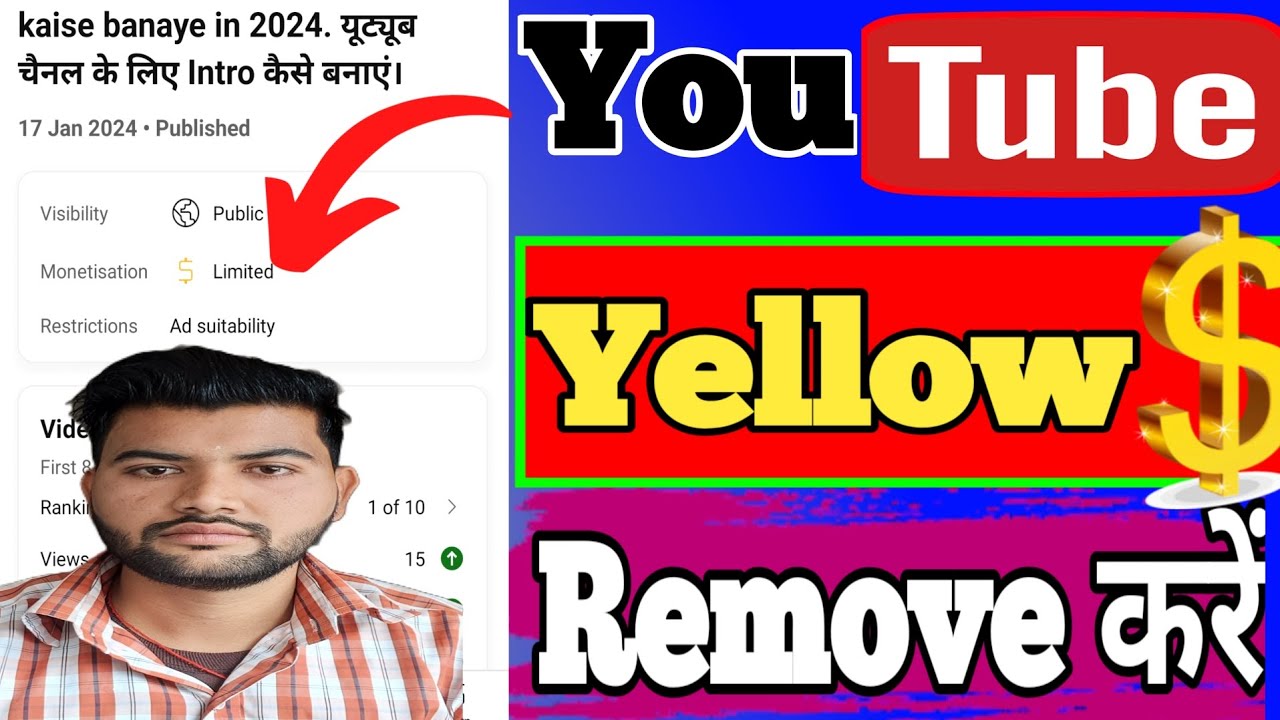 Youtube video me yellow 💵 ka kya matlab hota hai aur ye kyon aata hai ...