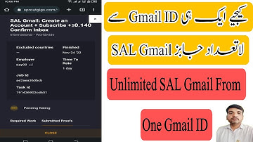 SAL Gmail: Create an acount Unlimited jobs on sproutgigs|SAL Gmail jobs with one email id