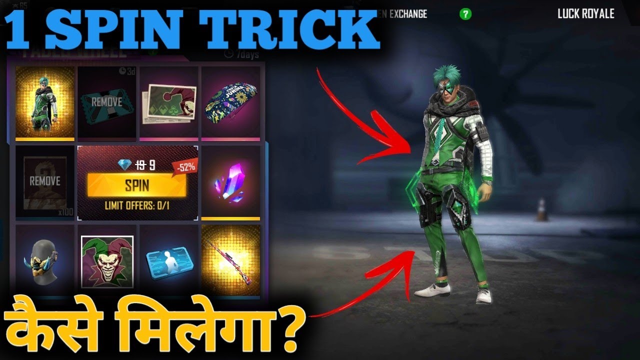 Free Fire Faded Wheel 1 Spin Trick Eternal Diamond Bundle