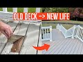 Deck remodel  led lighting pvc decking vinyl railings