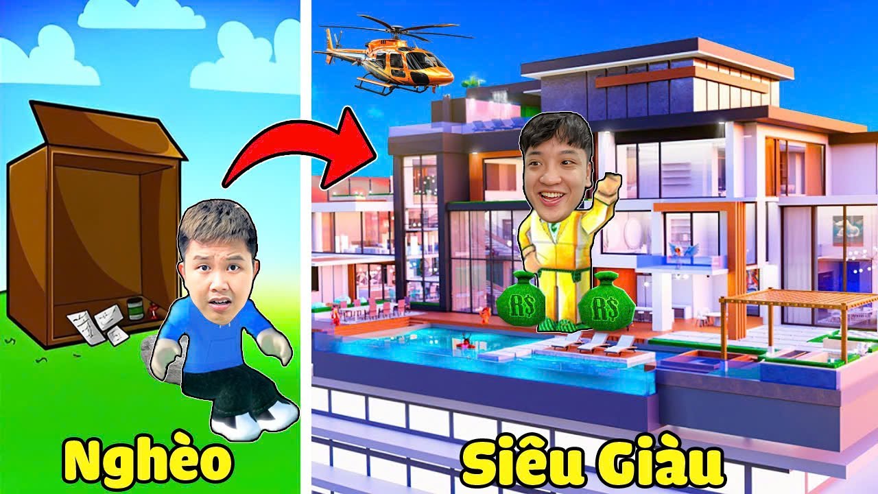 Bun Đầu Tư 1000 Tỷ Để Xây Nhà Lầu Siêu Vip Trong ROBLOX Như Thế Nào ??