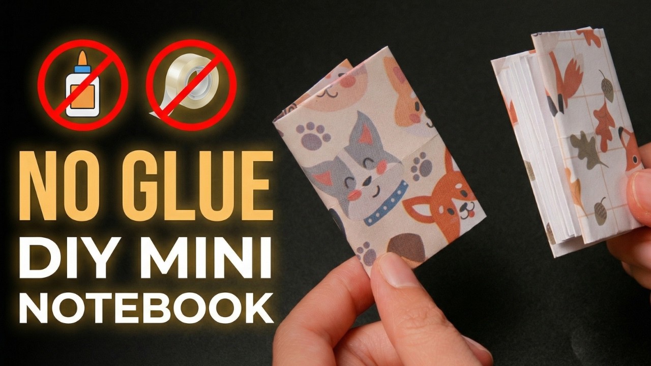 How to Make a Mini Notebook Without Glue or Tape (Only Paper!) - YouTube