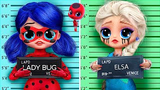 Леди Баг и Эльза: Побег из тюрьмы! 33 идеи для кукол ЛОЛ