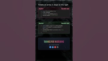Rotate Array in JavaScript | Junior vs Senior (Loop vs Slice)