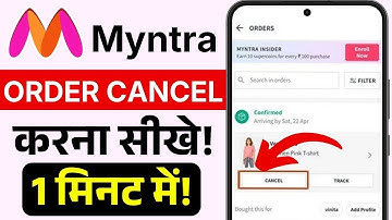 How to Cancel Order on Myntra | Myntra Order Cancel Trick | Online Shopping Cancel Guide