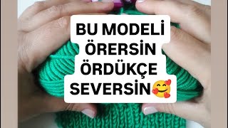 ❤️🧶BU MODELİ ÖRERSİN ÖRDÜKÇE SEVERSİN ❤️🧶İKİ ŞİŞ ÖRGÜ MODELİ YAPIMI ✅ #youtube #viral #keşfet #easy 