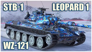 : STB-1, WZ-121 & Leopard 1  WoT Blitz Gameplay