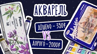 Дешево VS. Дорого /Обзор акварели ⭐️РИСОВАНИЕ⭐️