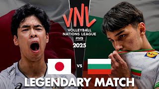 Japan vs Bulgaria | Crazy Volleyball Battle | Men's VNL 2025