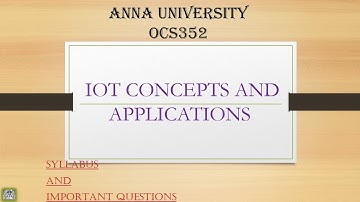 IOT Concepts And Applications /OCS352/Important questions/21 reg #education #annauniversity #exam