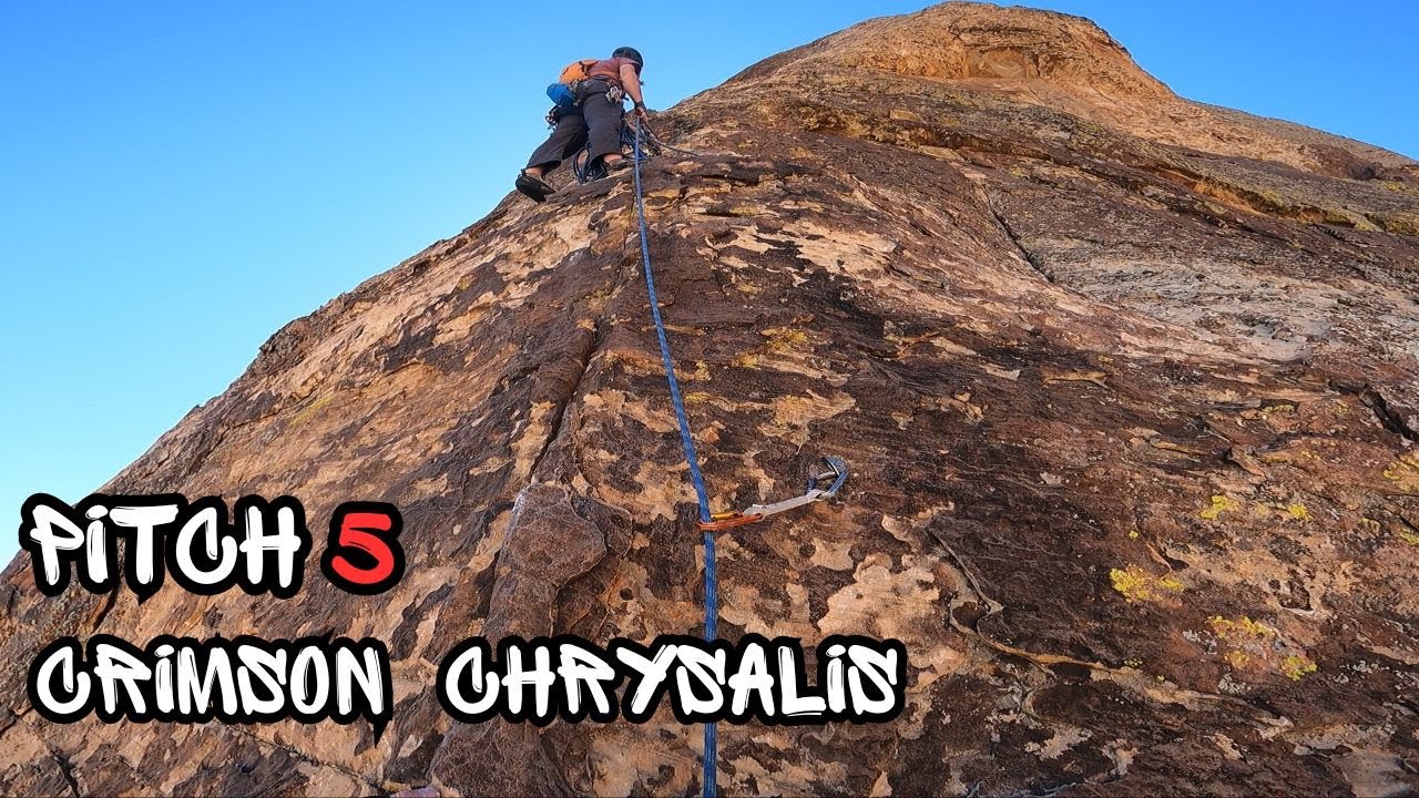 Crimson Chrysalis Pitch 5 Red Rock Climb