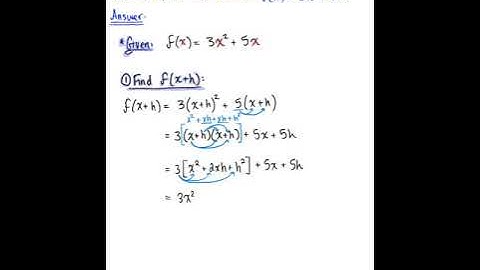 Difference Quotient (Example 1)