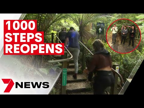 Victoria’s 1000 steps walking track back in action after being wrecked by storms | 7NEWS
